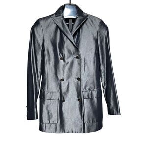 Vintage Oscar De La Renta Long Sleeve Double Breasted Jacket Peacoat Size 6